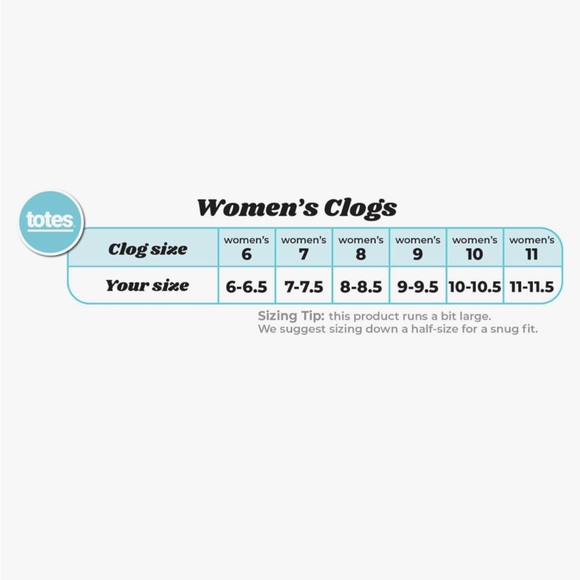 totes Women's Everywear Bailey Clog/Navy Floral/Size 7 - Picture 9 of 9